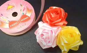 Bunga terompet dari pita plastik dan lidi home decoration ideas. Kreasi Natal Dari Pita Jepang Cara Membuat Bunga Mawar Dari Pita Jepang Kreatifitas Dubai Khalifa