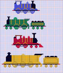 Cross Stitch Steam Train Templates By Quina Chan Train Cross Stitch Pattern Train Cross Stitch Cross Stitch