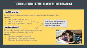 Ringkasnya, literasi maklumat dianggap sebagai pengetahuan dan kemahiran yang perlu untuk mengenalpasti dengan tepatnya maklumat yang dikehendaki bagi melakukan tugas khusus atau. Kemahiran Berfikir Dalam Ict Thinking Skills In Ict