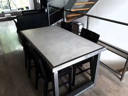 diy table salon indus metal beton cire steel concrete table