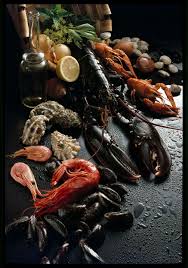Plateau De Fruits De Mer 1986 Large Format Still Life Of A Seafood Platter Including Lobster Shrimp Prawns Cray Fish Mussels Seafood Platter Food Clams