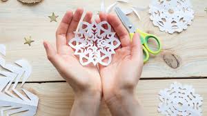 Fold the paper as shown in the picture, each folded square should be the same width as the snowflake. How To Make Paper Snowflakes Guide To Making Snowflakes With Supplies And Steps Real Simple