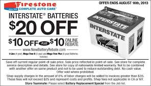 Firestone Interstate Battery Coupon For August 2013 Firestone Coupons Interstate