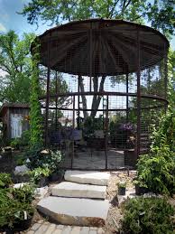 Wonderful Gazebo Made From An Old Corn Silo At Down To Earth Garden Center In Eau Claire Wi Backyard Gazebo Garden Gazebo Backyard