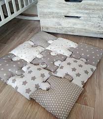 Puzzle Baby Play Mat With Star Etsy In 2021 Baby Play Mat Baby Pillows Baby Room Decor