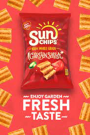 Enjoy Sunchips 100 Whole Grain Meet Delicious Salsa Flavor Fruits And Vegetables List Diy Healthy Snacks Healthy Chips