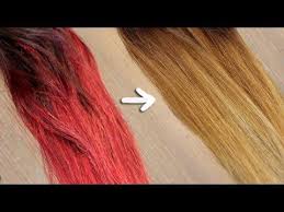 Blond hair should be created by a professional to avoid discoloration and to minimize damage. Remove Red Bright Dye Without Bleach Hair Color Remover Hair Dye Removal Diy Hair Dye