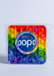 Rainbow pop it or mini pop made for kids. Rainbow Bubble Popping Fidget Square Toy Gamestop