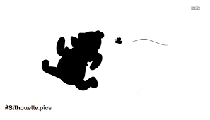 On top of this sketch a. Winnie The Pooh Honey Bees Silhouette Drawing Silhouette Pics