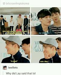 Because Why Not This Is Literally My Favourite Savage Lay Moment I Have Rewatched The Video A Thousand Times Omg Exo Memes Exo Funny Exo