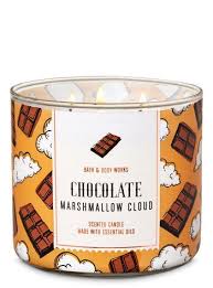 Chocolate Marshmallow Cloud 3 Wick Candle Bath Body Works Candles Bath Body Works Candles Bath N Body Works