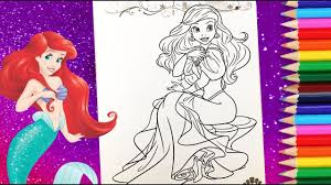 Ariel and eric are sailing together. Princess Ariel Coloring Book Little Mermaid Colouring Pages Youtube