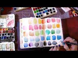 What S In My Bag My Watercolor Palettes Diy Sketchbook And Art Travel Bag Art Journaling Supplies Watercolor Palette Travel Art