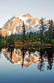 Mt Shuksan Reflected In Picture Lake In North Cascades National Park Washington Usa Cascade National Park North Cascades National Park National Parks