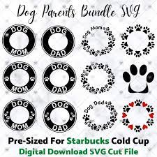 Download Starbucks Dog Mom Dad Pre Sized Logo Svg Bundle Pre Sized Etsy In 2021 Starbucks Dog Mom Starbucks Cups