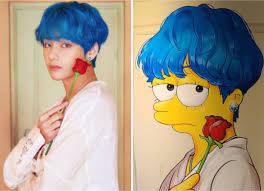 Bts's v (aka kim taehyung, 24) made the army's day on feb. Bts V Shares Cute The Simpsons Inspired Paintings That He Received From Army Bollywood News Bollywood Hungama