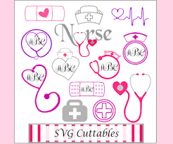 Nursing Svg Monogram Set Monogram Frame Cricut Monogram Cricut Free