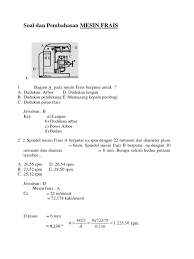 Artikel tentang soal sosiologi kelas 12 siswa tingkat sma/ma/smk sederajat, tahun 2021 soal pg dan essay, semester 1 dan 2. Soal Teknik Pemesinan Frais Kelas 11 Masnurul