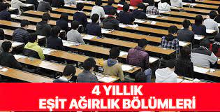 Eşit ağırlık bölümü sınav sonuçları puanına göre hangi üniversitelere girebileceğiniz nerelere tercih yapabileceğiniz aşağıda ayrıntılı bir şekilde anlatılmıştır. 4 Yillik Esit Agirlik Bolumleri Esit Agirlik Bolum Meslekleri