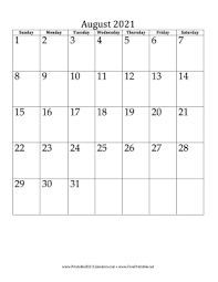 It may sound peculiar but by trying and picture undergoing your projects time with no calendar offered to you then you can begin to value this unappreciated device. Printable August 2021 Calendar Vertical