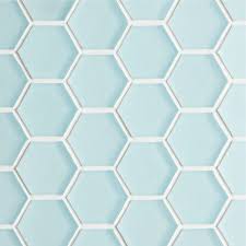 They're perhaps the most practical options. Glacier Blue Glass Hexagon Mosaic Tile Mandarin Stone