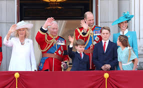 Members of the Royal family shared a moment with the public when they  appeared on the balcony at Buckingham Palace during the weekend's Trooping  the Colour event.