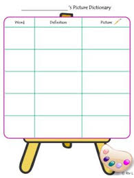 Thank You For Taking Interest In My Product Students Can Create Their Own Picture Dictionary Using This Template I Ve Created Three Templates With Slightly Di