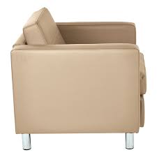 Pacific Armchair In Dillon Buff Cream Vinyl Fabric