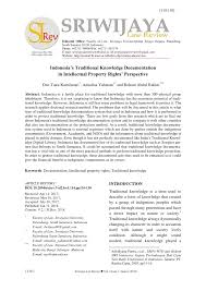 Memerlukan kuiz siap sedia untuk bermain dengan rakan dan keluarga anda? Pdf Indonesia S Traditional Knowledge Documentation In Intellectual Property Rights Perspective