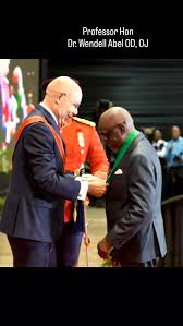 Manchester help us congratulate son of the soil Professor the Hon Wendell  Dwight Abel who was honoured