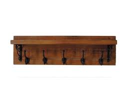 Tx Usa Corporation Victoria Wooden Wall Shelf With Metal Hooks Natural Newegg Com