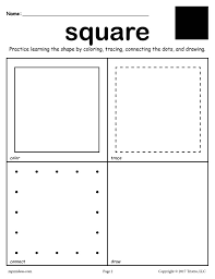 From simple circles to more complex shapes like quadrilaterals, students of all ages will enjoy this masterful mix of dynamic worksheets that will help them prepare for higher level mathematics in. Square Worksheet Color Trace Connect Draw Supplyme