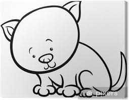 Dieren kleurplaat 8 verschillende dieren 485 is een kleurplaat in de categorie dieren. Canvas Schattig Kitten Cartoon Kleurplaat Pixers We Leven Om Te Veranderen