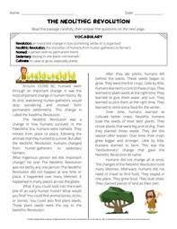 Overview of the neolithic revolution (lecture) (here is the.pdf version of the slides.) 2. Neolithic Revolution Homework Worksheets Teachers Pay Teachers