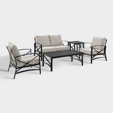 Bronze Metal Araceli Outdoor Patio Occasional Armchair By World Market Outdoor Furniture Chairs Outdoor Furniture Sets Metal Patio Furniture