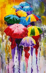 Leisure Arts Diamond Art Powered By Diamond Dotz Rainy Day Kit Leisurearts Com Painting Patterns Art Kit Art