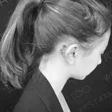 Rose Tattoo Behind The Right Ear Behind Ear Tattoos Rose Tattoo Flower Tattoo Ear
