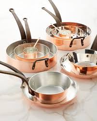 Duparquet Copper Cookware Solid Copper Tin Lined Pans Set Of 5 And Matching Items Copper Cookware Silicon Utensils Copper Kitchen