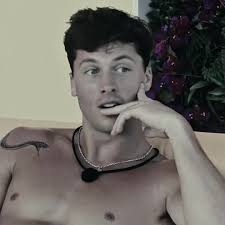 Rob Blue Striped Shirt Love Island