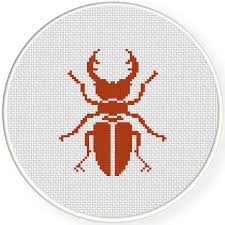 Cross stitch and embroidery patterns to download come in a range of beautiful styles. Beetle Cross Stitch Pattern Daily Cross Stitch