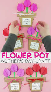 Mother S Day Flower Pot Craft Easy Gift For Kids To Make For Mom Video Video Mothers Day Flower Pot Diy Mothers Day Gifts Flower Pot Crafts