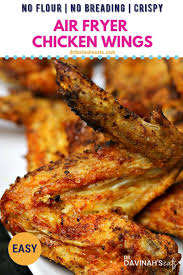 Make Crispy Air Fryer Chicken Wings In 30 Minutes Without Flour Breading Or Loads Of Oil This In 2020 Air Fryer Chicken Wings Chicken Wing Recipes Air Fryer Chicken