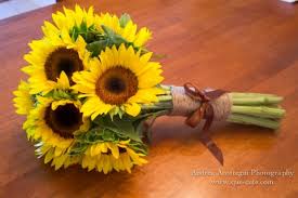 You may think a sunflower wedding bouquet is the simplest of floral arrangements, and it can be, if that's what you want, but there are several ways of incorporating sunflowers into your wedding flowers. Diy Sunflower Bouquet Sunflower Wedding Bouquet Diy Wedding Bouquet Sunflower Bouquets
