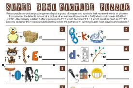 Make free and printable crossword puzzles by using templates that are available online and on your computer. Printable Super Bowl Picture Puzzle Game