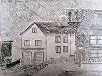 Habe bisher für zeichnungen ein winziges foto eingescannt, vergrößert und in grautönen ausgedruckt. 80 Bleistiftzeichnung Haus Bilder Und Ideen Auf Kunstnet