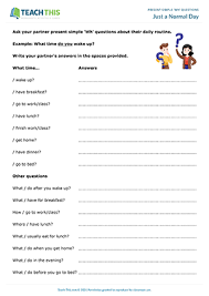 present simple wh questions esl activities games worksheets