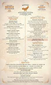 Menu Wharf Southern Kitchen Whiskey Bar Southern Kitchens Whiskey Bar Smoked Wings