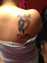 Cancer ribbon tattoos are almost always very meaningful to the men and women that wear this tattoo symbol. 24 Dad Ideas Cancer Tattoos Ribbon Tattoos Cancer Ribbon Tattoos