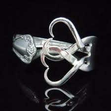 Bracelet De Fourchette Bijoux Eco Friendly Recycleargent Dans Intertwining Hearts Design Numero Deux Bracelet De Fourchette Bijoux Argenterie Bijoux De Fourchette