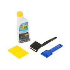Not only does it tackle grimy glass and ceramic cooktops, but it works on glass and enameled cookware and bakeware and shines up stainless steel and quartz surfaces, too. Cerama Bryte Ceramic Cooktop Cleaning Kit Wx10x117 The Home Depot